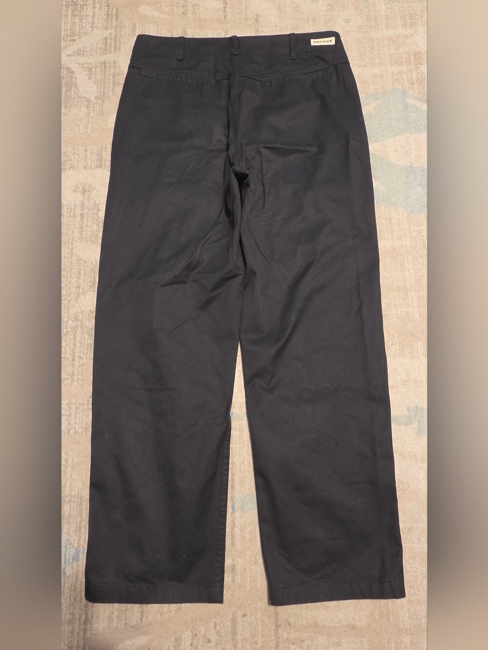 Stussy Chino Wide Leg Trousers. Black. Size 32. EUC